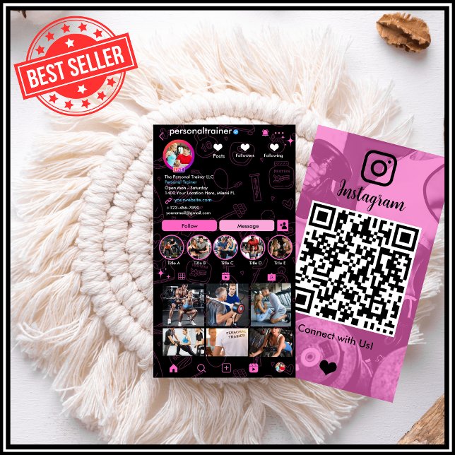 Carte De Visite Connectez-vous avec notre formateur de conditionne (Créateur téléchargé)