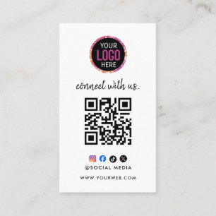 Carte De Visite Connectez-vous avec nous Code QR des médias soci