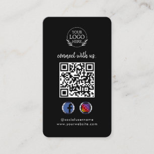 Carte De Visite Connectez-vous avec nous   Code QR des médias soci