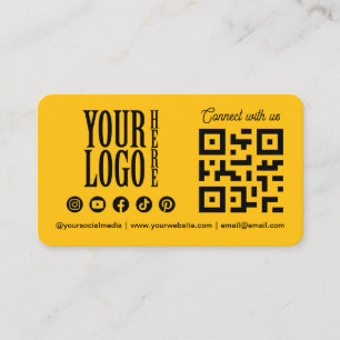 Carte De Visite Connectez-vous avec nous Code QR des médias sociau