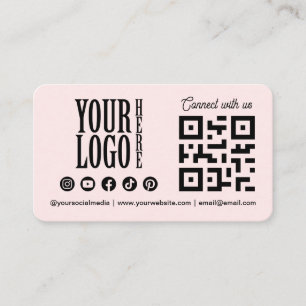 Carte De Visite Connectez-vous avec nous Code QR Réseaux Sociaux R