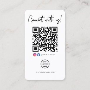 Carte De Visite Connectez-vous avec nous Facebook Instagram QR Cod