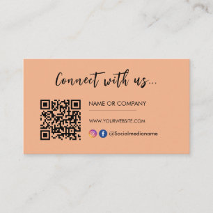 Carte De Visite Connectez-vous avec nous Instagram Facebook Logo O