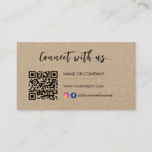 Carte De Visite Connectez-vous avec nous Instagram Facebook Logo R