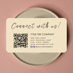 Carte De Visite Connectez-vous avec nous Instagram Facebook Qr Cod