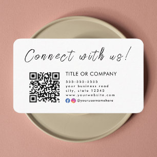 Carte De Visite Connectez-vous avec nous Instagram Facebook Qr Cod