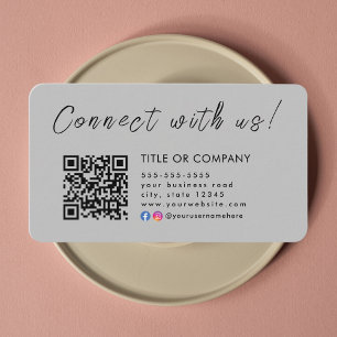 Carte De Visite Connectez-vous avec nous Instagram Facebook Qr Cod
