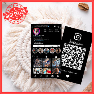 Carte De Visite Connectez-vous avec nous Instagram Personal Fitnes