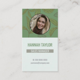 Carte De Visite Connectez-vous avec nous   Logo de thé vert QR Cod