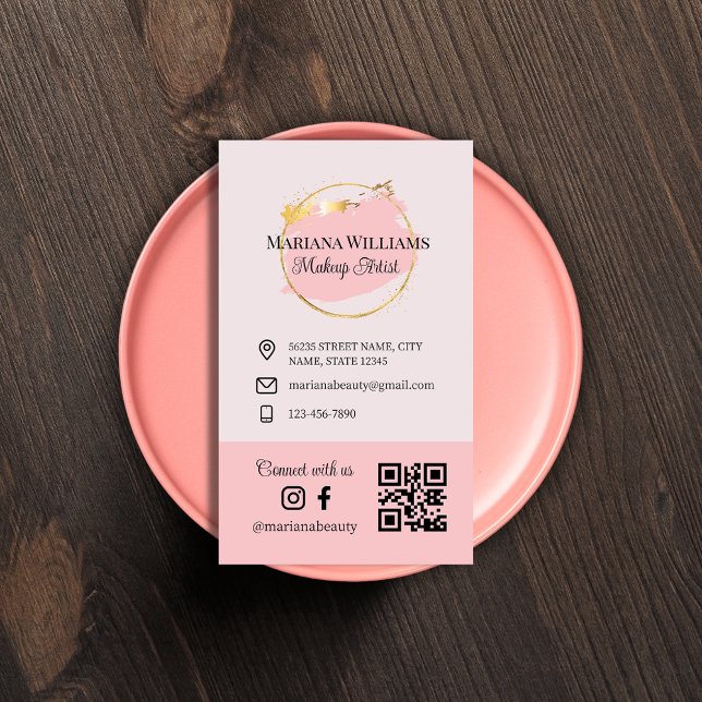 Carte De Visite connectez-vous avec nous, médias sociaux, code qr  (Créateur téléchargé)