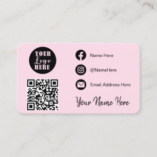 Carte De Visite Connectez-vous avec nous   Médias sociaux QR