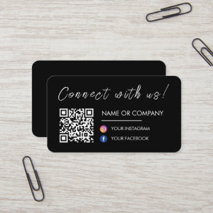 Carte De Visite Connectez-vous avec nous Qr Code Facebook Instagra