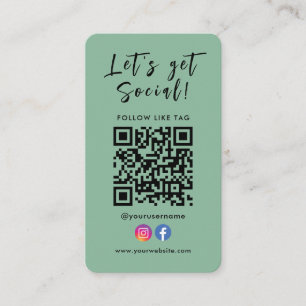 Carte De Visite Connectez-Vous Avec Nous Qr Code Facebook Instagra