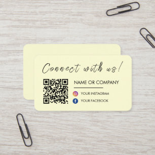 Carte De Visite Connectez-vous avec nous Qr Code Facebook Instagra