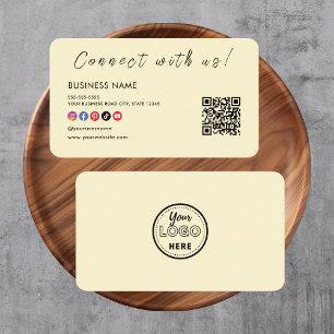 Carte De Visite Connectez-vous avec nous Qr Code Social Media Logo