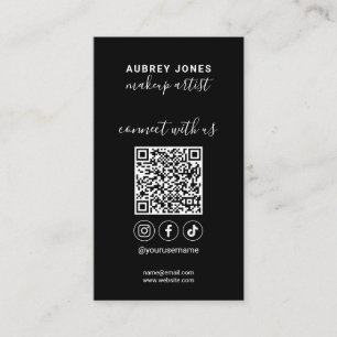 Carte De Visite Connectez-vous avec nous Social Media Modern Scrip