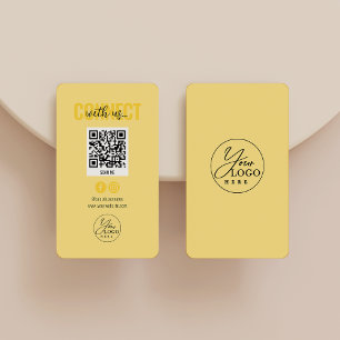 Carte De Visite Connexion Jaune Aux Médias Sociaux Américains Code
