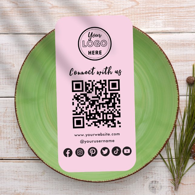 Carte De Visite Connexion Minimale Avec Les Médias Sociaux América (Créateur téléchargé)