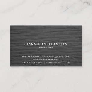Carte De Visite Conseiller blanc noir duplex texturisé minimalist