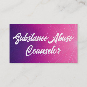 Carte De Visite Conseiller brillant en abus de substances