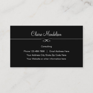 Carte De Visite Conseiller commercial chic