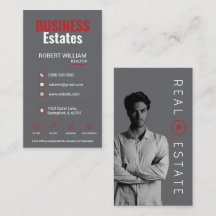 Conseiller d'agent immobilier de luxe Gris Rouge P