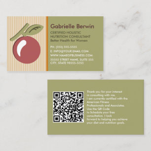 Carte De Visite Conseiller en nutrition holistique Santé des femme