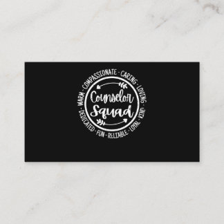 Carte De Visite Conseiller Escouade École Counsling Enseignant Vin