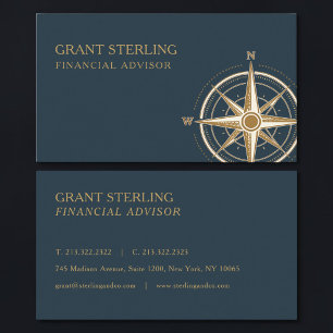 Carte De Visite Conseiller Financier Boussole Naútíque Professionn