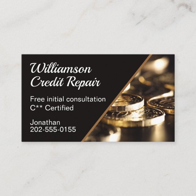 Carte De Visite Conseiller financier en réparation de crédit (Devant)