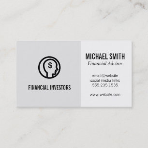 Carte De Visite Conseiller financier   Investissements  