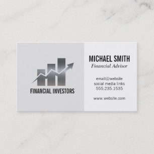 Carte De Visite Conseiller financier   Investissements   Graphique