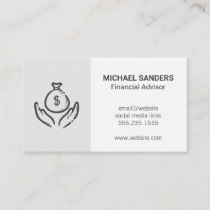 Carte De Visite Conseiller financier   Investissements   Mains de 