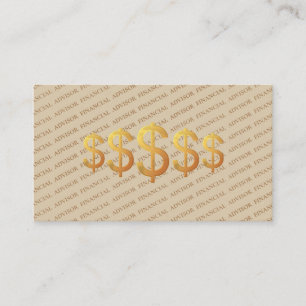 Carte De Visite Conseiller Financier Symbole Dollar Gestion de Pat