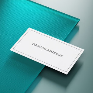 Carte De Visite Conseillère en blanc gris élégant minimal