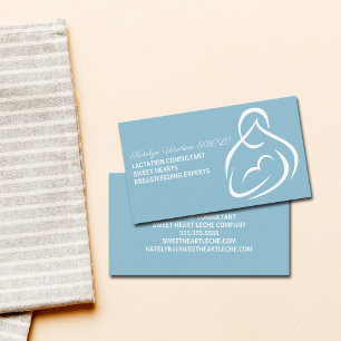 Carte De Visite Conseillère en lactation Allaitement Bébé Bleu