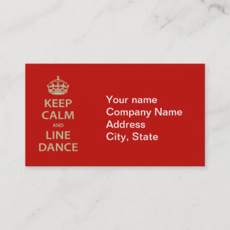Carte De Visite Conserver le calme et la danse en ligne