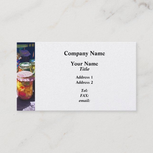 Carte De Visite Conserves au vinaigre et gelées (Devant)