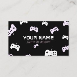 Carte De Visite Console de test de développeur de jeux vidéo noir 