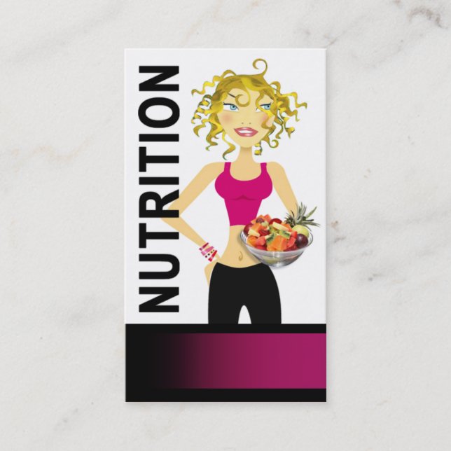 Carte De Visite Consommation saine de directeur de nourriture de (Devant)