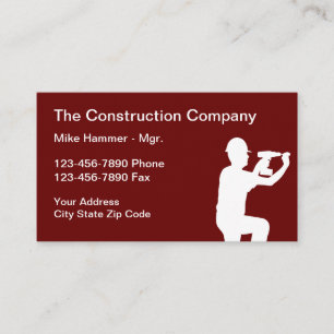 Carte De Visite Constructeur de bâtiments