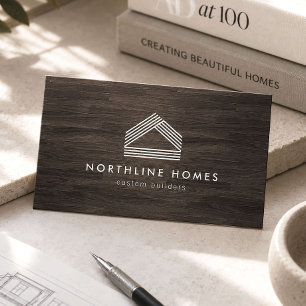 Carte De Visite Constructeur de maison rustique moderne sur mesure