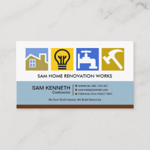 Carte De Visite Constructeur de symboles de construction colorés é