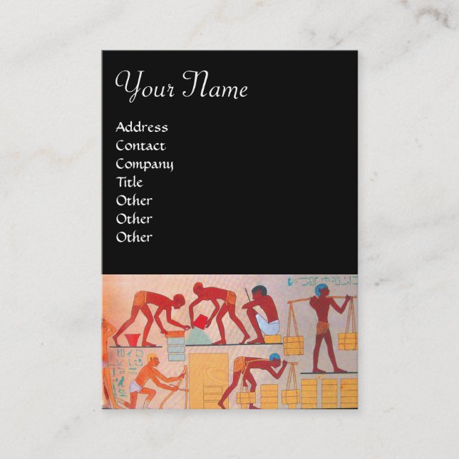 Carte De Visite CONSTRUCTION ARCHITECTURALE jaune noir rouge (Devant)