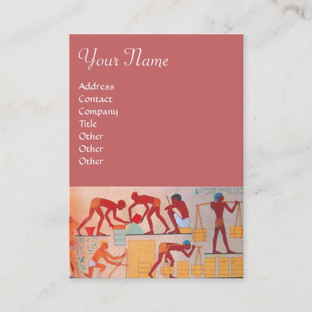 Carte De Visite CONSTRUCTION ARCHITECTURALE rose jaune rouge (Devant)