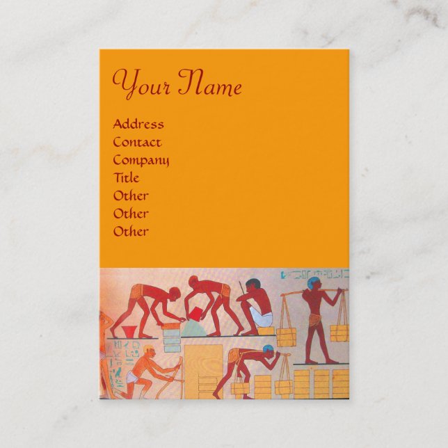 Carte De Visite CONSTRUCTION ARCHITECTURALE rouge jaune orange (Devant)