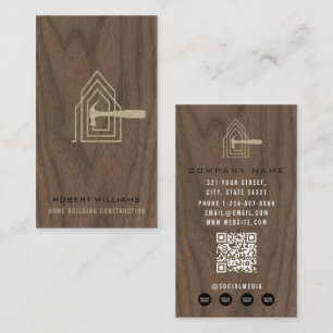 Carte De Visite Construction Bois Moderne Maison Bâtiment Lux