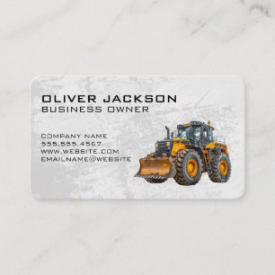 Carte De Visite Construction Bulldozer Promoteur immobilier