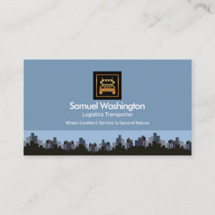 Carte De Visite Construction City Skyline Gold Semi-Chaîne logist