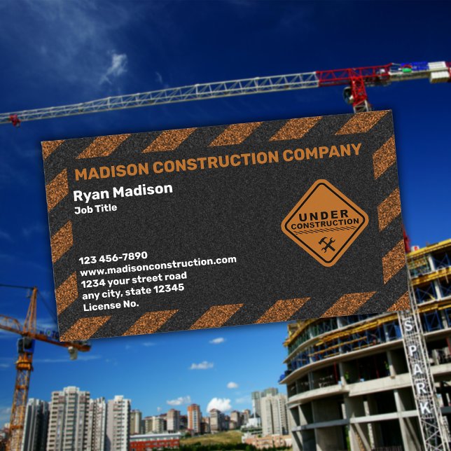Carte De Visite Construction | Contractor (Créateur téléchargé)